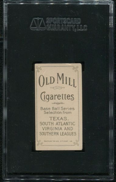 1909-11 Old Mill Cigarettes T206 Al Orth SGC 50 VG-EX 4