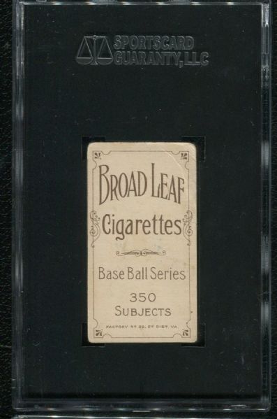 1910 Broad Leaf Cigarettes T206 Hunky Shaw SGC 20 Fair 1.5