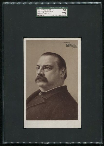 1887 Trade Card Grover Cleveland SGC 50 VG-EX 4