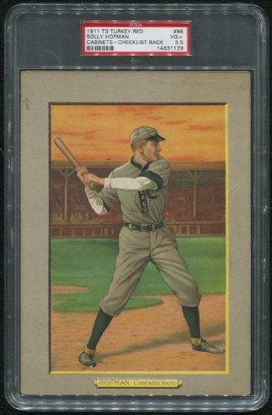 1911 T3 Turkey Red #98 Solly Hofman PSA 3.5 VG+