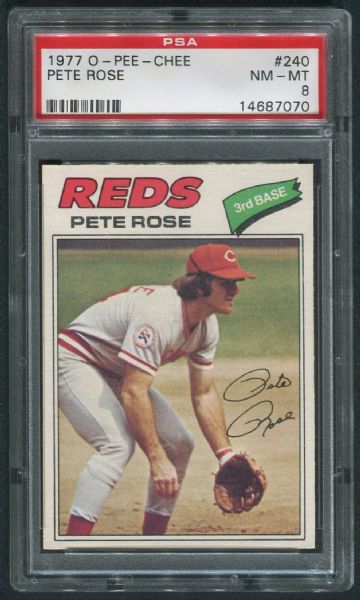 1977 O-Pee-Chee #240 Pete Rose PSA 8 NM-MT