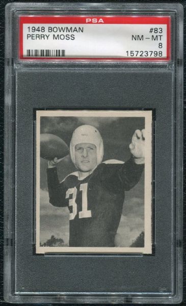 1948 Bowman #83 Perry Moss PSA 8 NM-MT