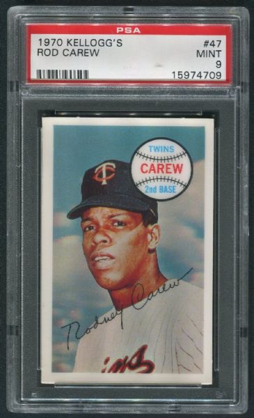 1970 Kellogg's #47 Rod Carew PSA 9 MINT