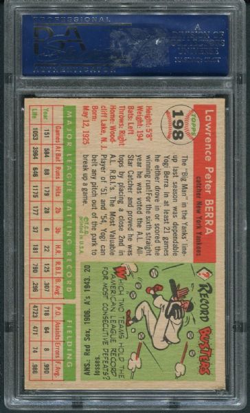 1955 Topps #198 Yogi Berra PSA 7 NM