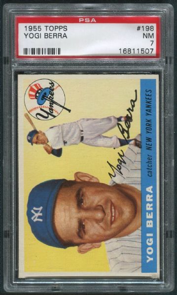 1955 Topps #198 Yogi Berra PSA 7 NM