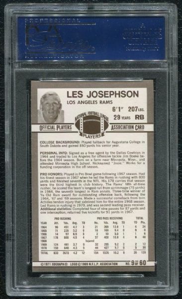 1971 Kellogg's #9 Les Josephson PSA 10 GEM MINT