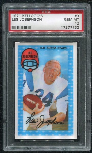 1971 Kellogg's #9 Les Josephson PSA 10 GEM MINT