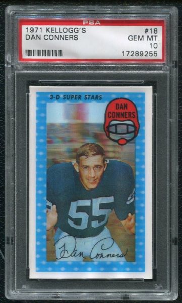 1971 Kellogg's #18 Dan Conners PSA 10 GEM MINT