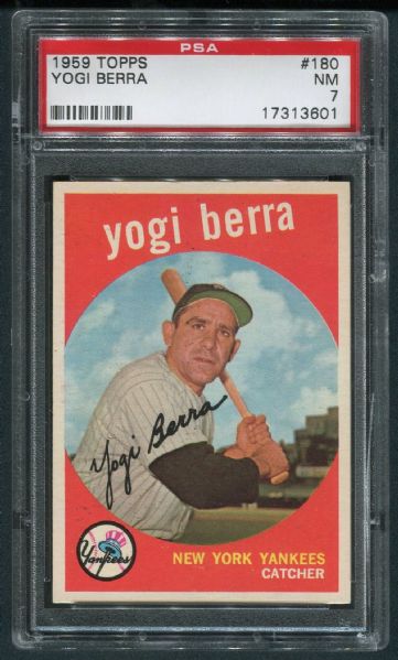 1959 Topps #180 Yogi Berra PSA 7 NM