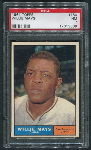 1961 Topps #150 Willie Mays PSA 7 NM