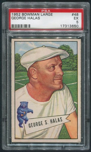 1952 Bowman Large #48 George Halas PSA 5 EX