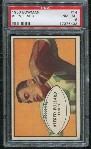 1953 Bowman #14 Al Pollard PSA 8 NM-MT