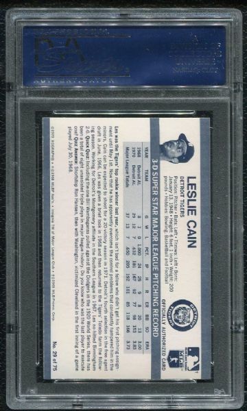 1971 Kellogg's #29 Leslie Cain PSA 10 GEM MINT