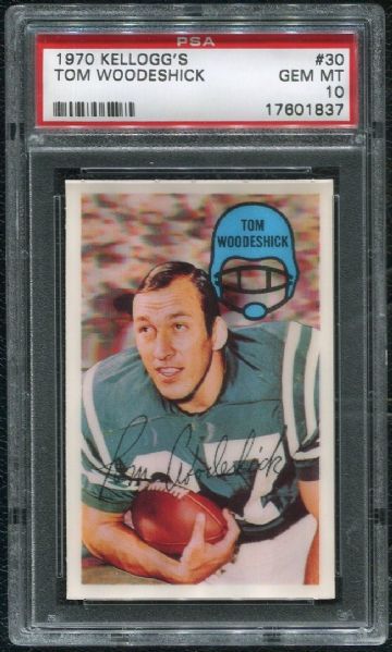 1970 Kellogg's #30 Tom Woodeshick PSA 10 GEM MINT