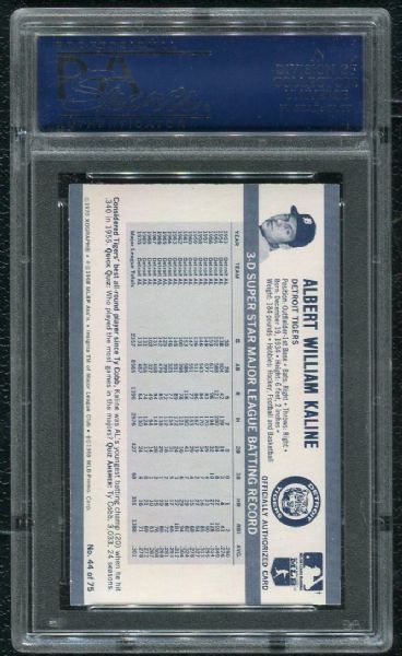 1971 Kellogg's #44 Al Kaline PSA 10 GEM MINT