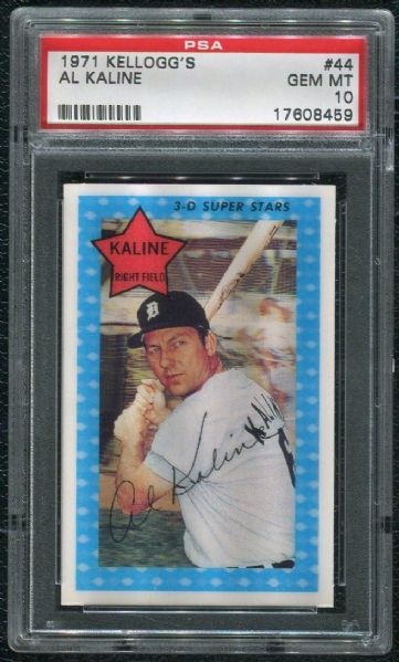 1971 Kellogg's #44 Al Kaline PSA 10 GEM MINT