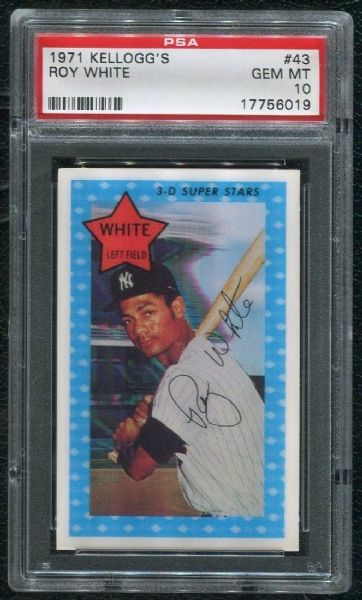 1971 Kellogg's #43 Roy White PSA 10 GEM MINT