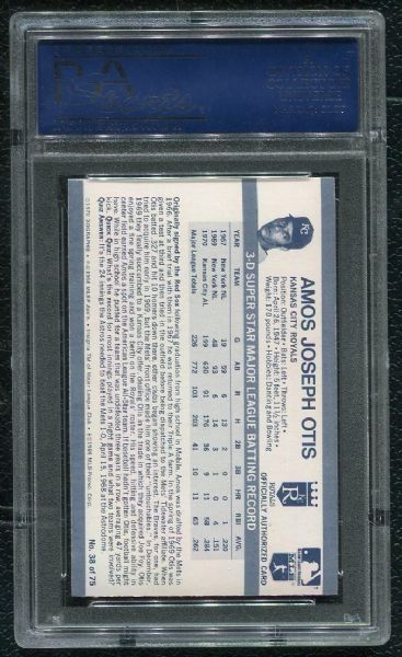 1971 Kellogg's #38 Amos Otis PSA 10 GEM MINT