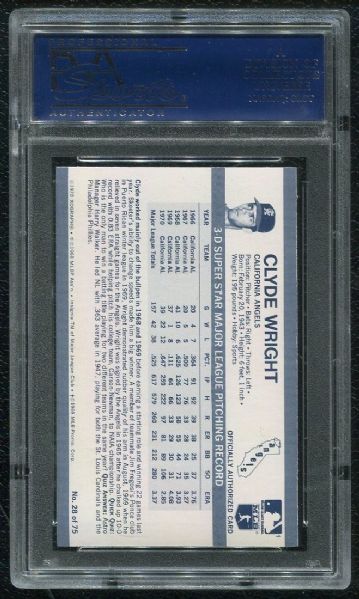 1971 Kellogg's #28 Clyde Wright PSA 10 GEM MINT