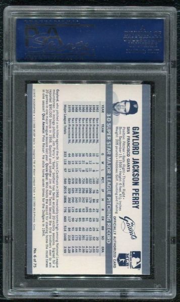 1971 Kellogg's #6 Gaylord Perry PSA 10 GEM MINT