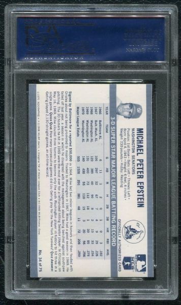 1971 Kellogg's #34 Mike Epstein PSA 10 GEM MINT