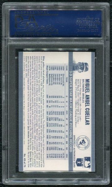 1971 Kellogg's #49 Mike Cuellar PSA 10 GEM MINT