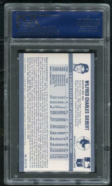 1971 Kellogg's #24 Sonny Siebert (SO 1055) PSA 10 GEM MINT