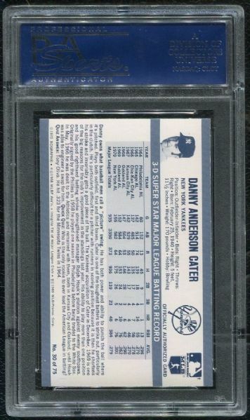 1971 Kellogg's #30 Danny Cater PSA 10 GEM MINT