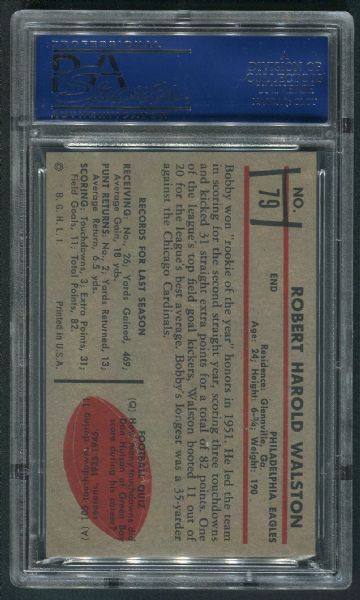 1953 Bowman #79 Bobby Walston PSA 8 NM-MT