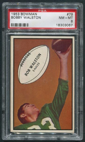 1953 Bowman #79 Bobby Walston PSA 8 NM-MT