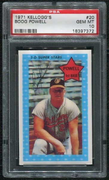 1971 Kellogg's #20 Boog Powell PSA 10 GEM MINT