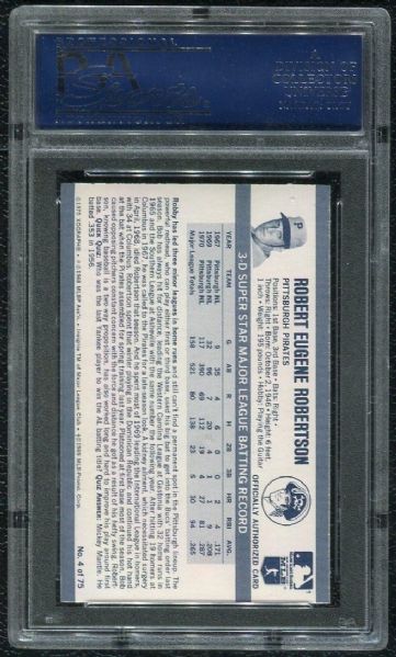 1971 Kellogg's #4 Bob Robertson PSA 10 GEM MINT