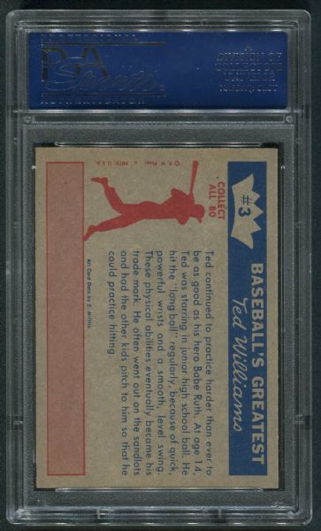 1959 Fleer #3 Ted Williams Practice Makes Perfect PSA 9 MINT