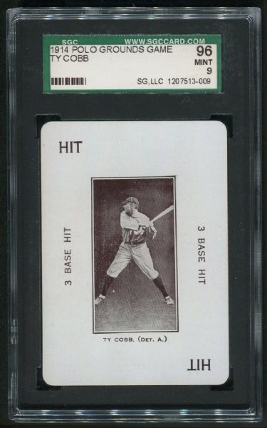 1914 Polo Grounds Game WG4 Ty Cobb SGC 96 MINT 9 - 1 of 2