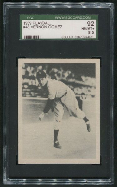 1939 Playball #48 Vernon Gomez SGC 92 NM-MT+ 8.5