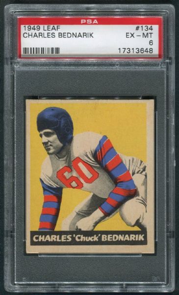 1949 Leaf #134 Charles Bednarik PSA 6 EX-MT