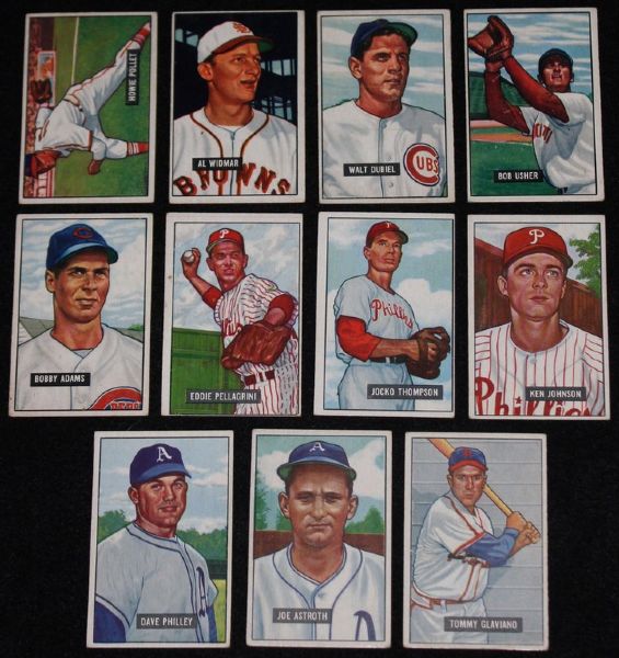 1951 Bowman Lot of 22 Assorted