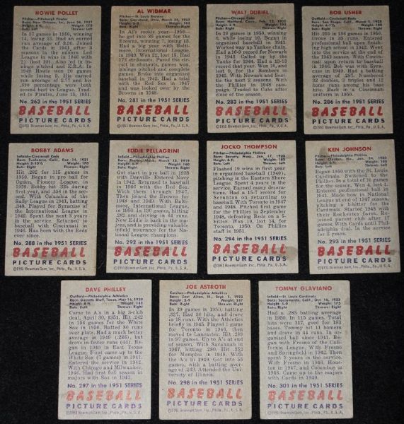 1951 Bowman Lot of 22 Assorted