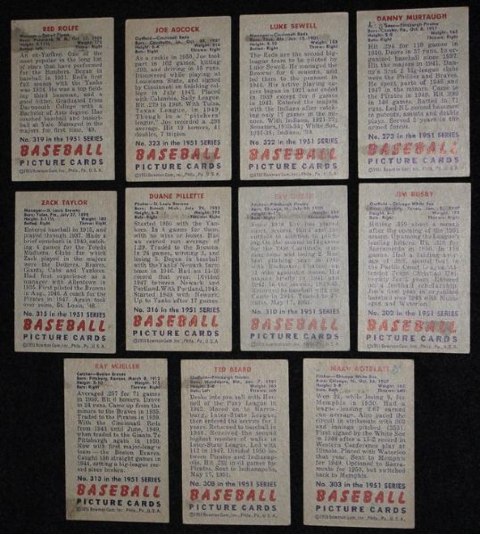 1951 Bowman Lot of 22 Assorted