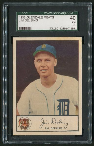 1953 Glendale Meats Jim Delsing SGC 40 VG 3