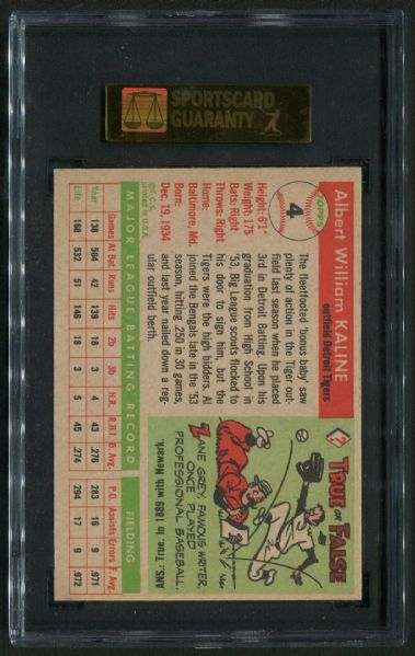 1955 Topps #4 Al Kaline SGC 92 NM-MT+ 8.5