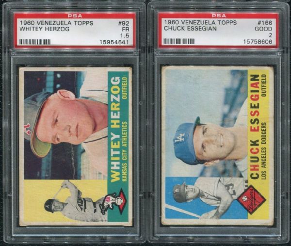 1960 Topps Venezuelan Lot of 4 PSA Graded w/ Yankees