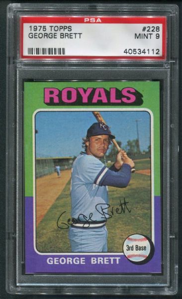 1975 Topps #228 George Brett Rookie PSA 9 MINT