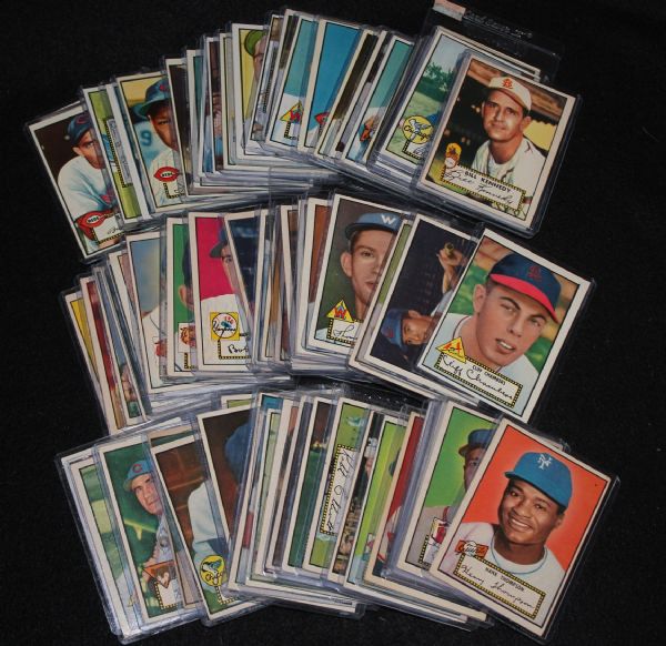 1952 Topps Partial Set (185) Cards Graded & Raw