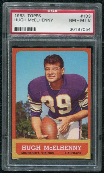 1963 Topps #103 Hugh McElhenny PSA 8 NM-MT