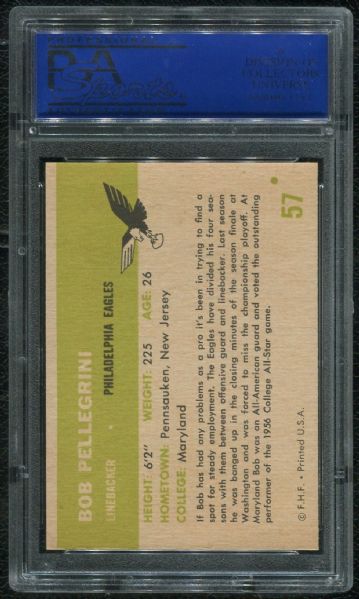 1961 Fleer #57 Bob Pellegrini PSA 9 MINT