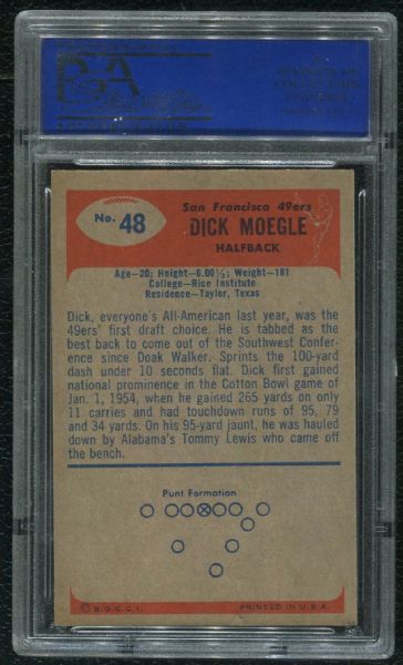 1955 Bowman #48 Dick Moegle PSA 8 NM-MT