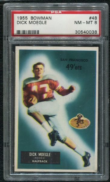 1955 Bowman #48 Dick Moegle PSA 8 NM-MT