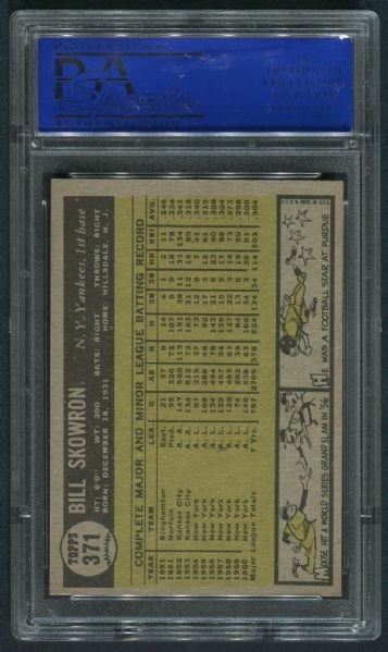 1961 Topps #371 Bill Skowron PSA 9 MINT