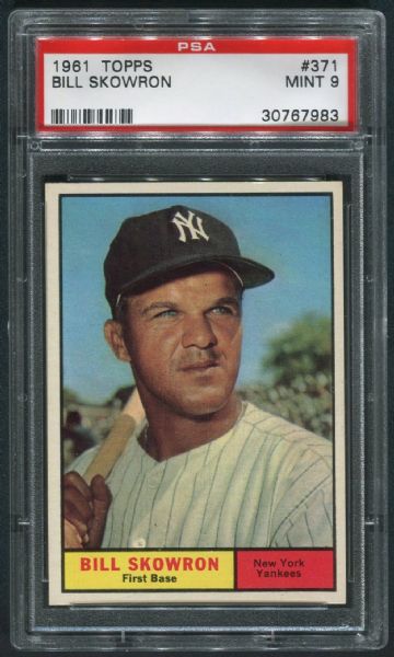 1961 Topps #371 Bill Skowron PSA 9 MINT